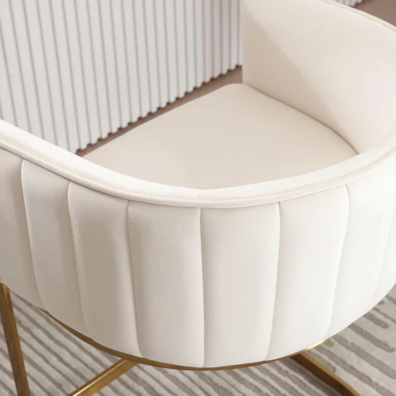 Modern Counter Height Bar Stool with Half-Moon Seat