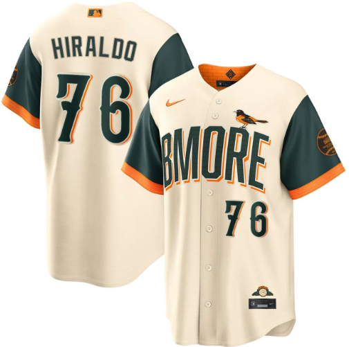 Yaramil Hiraldo Baltimore Orioles Cream 2026 City Connect Jersey