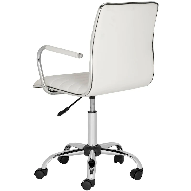 SAFAVIEH Kendra White Adjustable Height Office Desk Chair - 22.4  x 19.9  x 35.9  - 22.4  x 19.9  x 35.9  - 22Wx23Dx40H