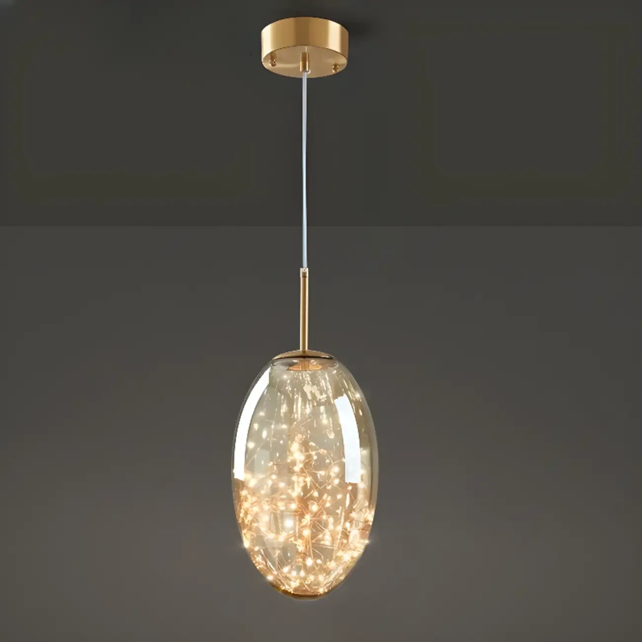 Modern Clear Glass Dining Room Pendant Light