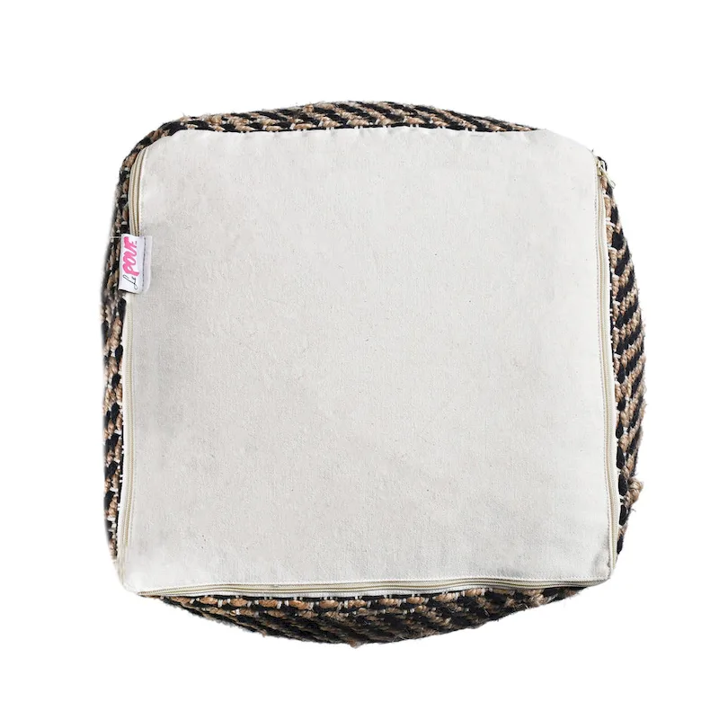 Caiman Handcrafted Boho Fabric Pouf by Christopher Knight Home