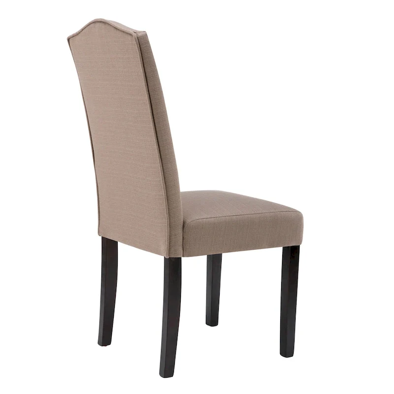 Fabric Upholstered Nailhead Trim Parson Dining Chairs Set of 2