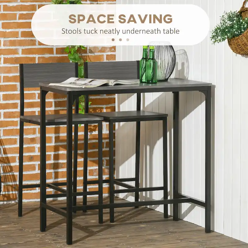 Carbon Loft Padrad Industrial Counter Height 3-piece Dining Set