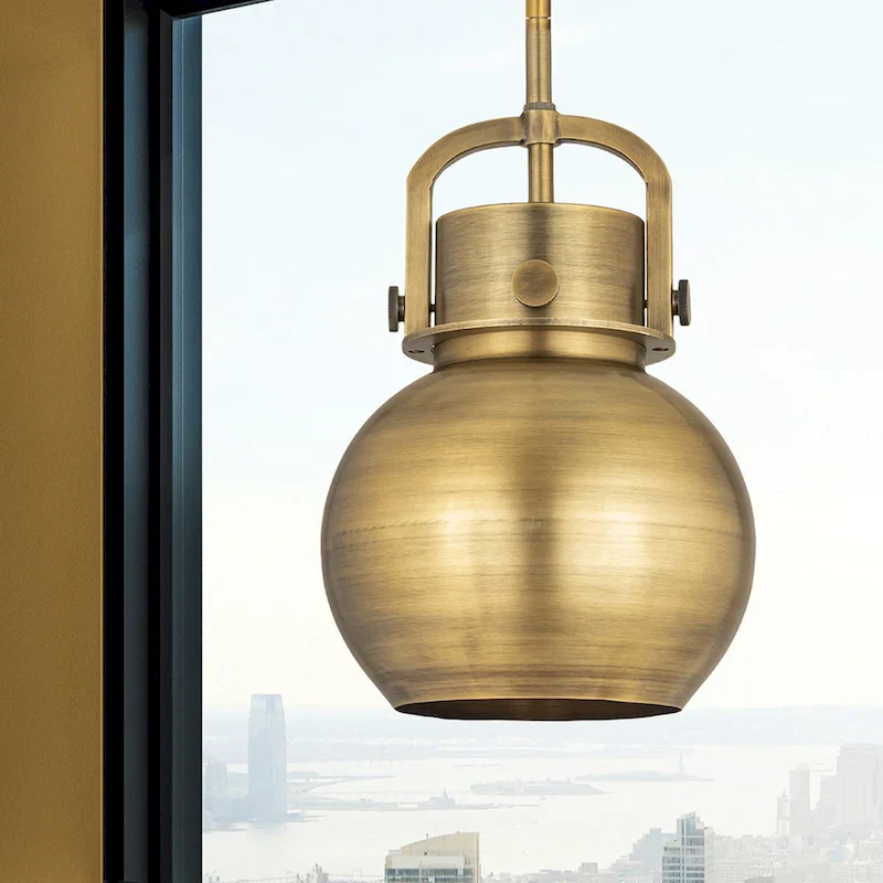 Innovations Lighting Newton Metal Sphere - 1 Light 8  Stem Hung Pendant