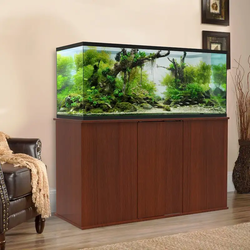 75/90 Gallon Cherry Brown Aquarium Stand with Enclosed Storage