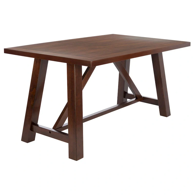 Laverna Brown Rectangle Dining Table - 57  W x 36  L x 30  H - 57Wx36Dx30H