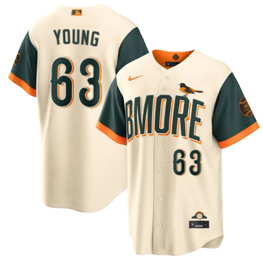 Brandon Young Baltimore Orioles Cream 2026 City Connect Jersey