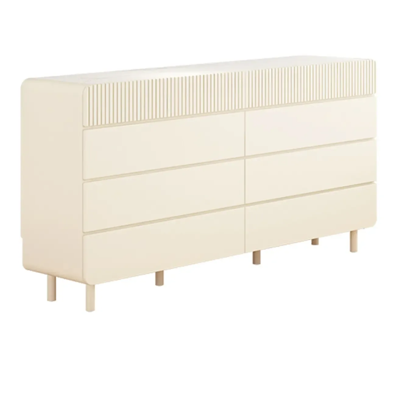 Versatile Modern White Accent Chest with Waterproof Design
