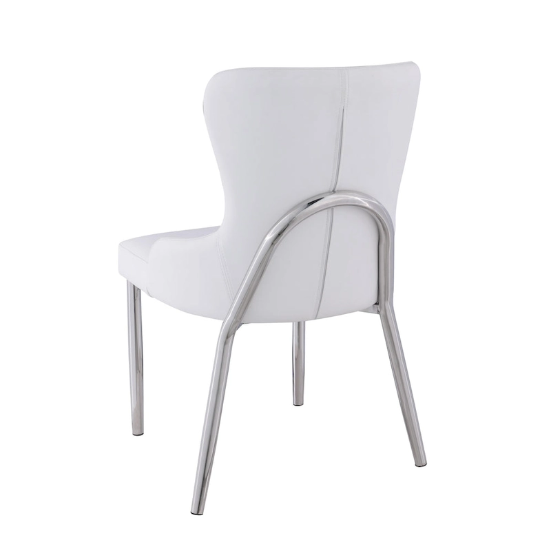 Somette Ema White Wing Back Side Chair (Set of 2)