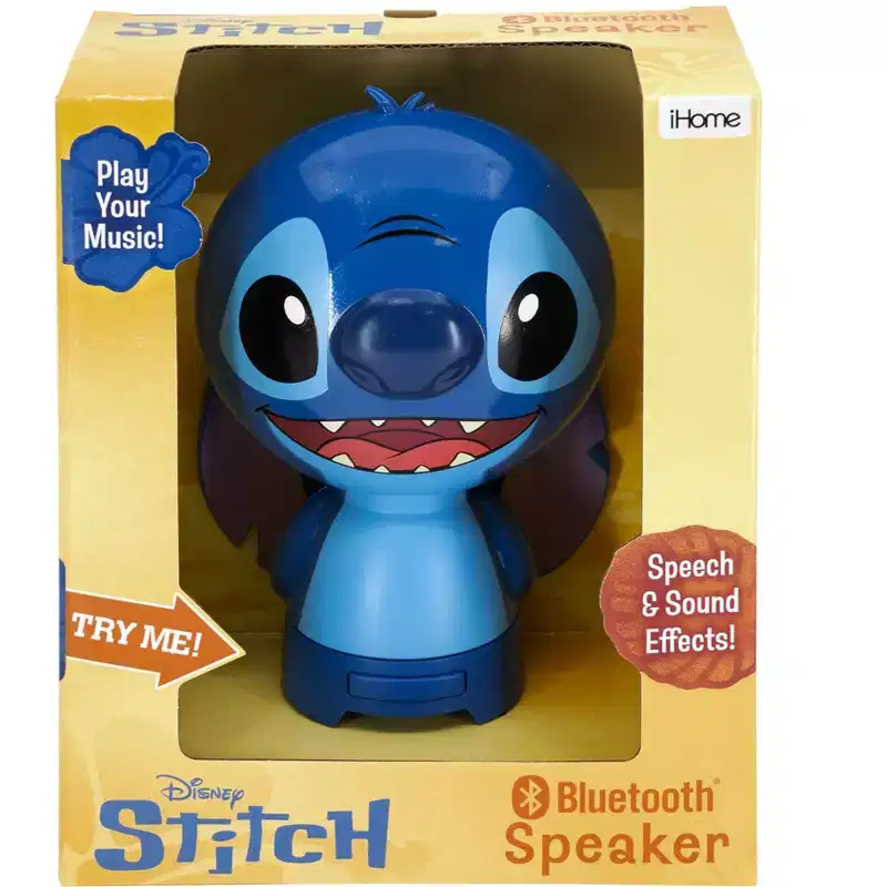 eKids Disney Stitch Bluetooth Speaker, Portable and Rechargeable Wireless Speaker (Di-B76SH)