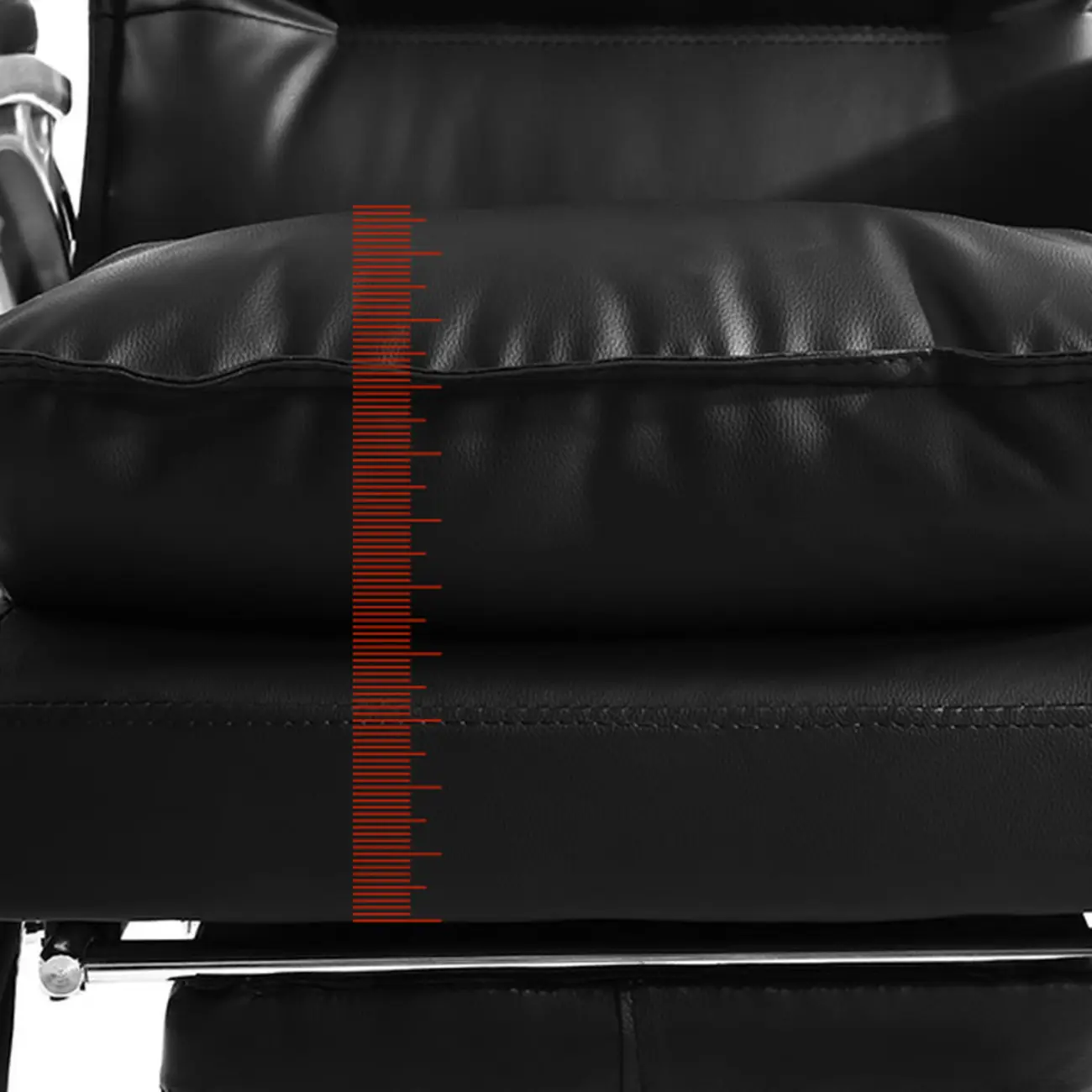 Elegant Brown Leather Reclining Executive Office Chair