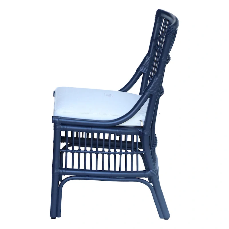 Rattan Slat Back Cushioned Dining Chairs, Set of Two by East at Main