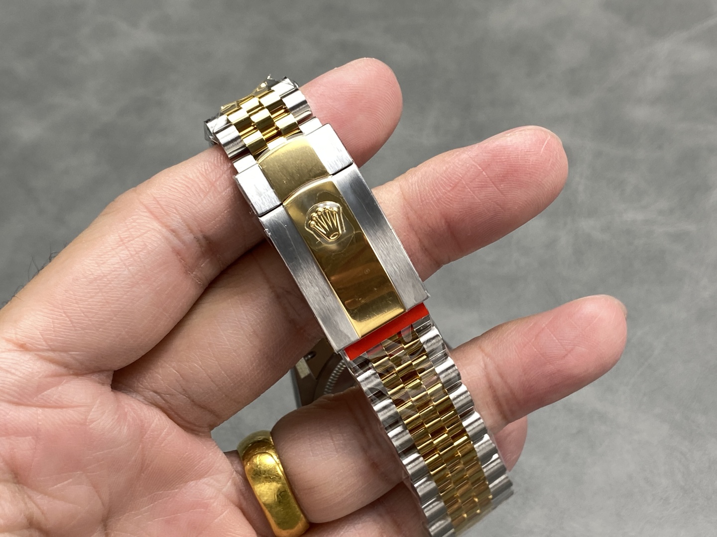 Replica Rolex Datejust 36 Clean Factory - cierre jubilee con corona dorada