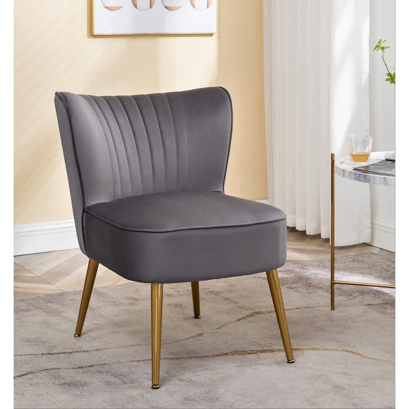 Sauter 23.2  Wide Mid-Century Modern Microfiber Accent Chair