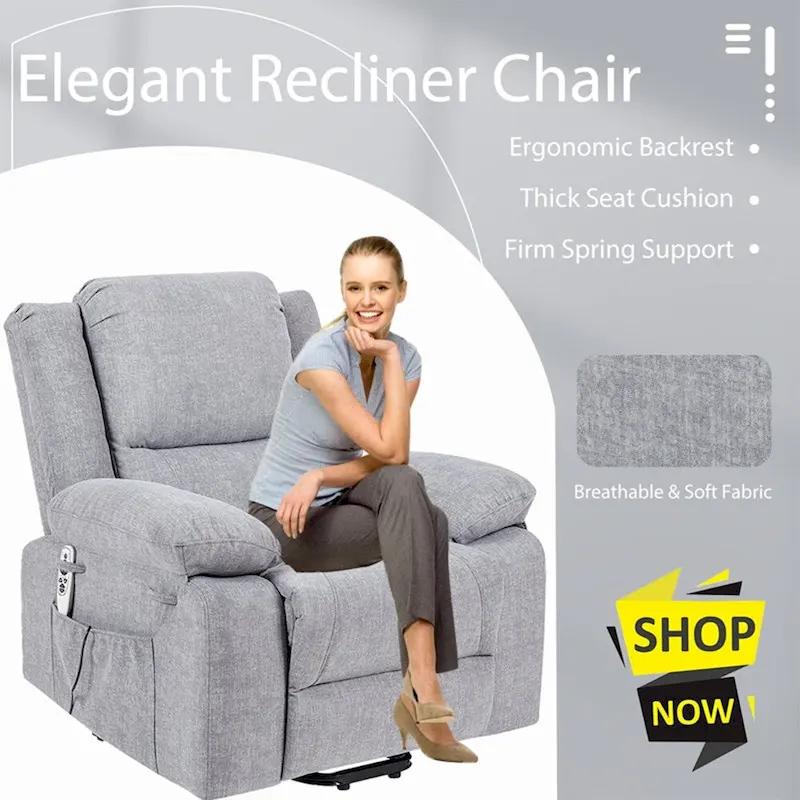 Electric Massage Power Recliner Chair, Multi-function Lifting, Timing