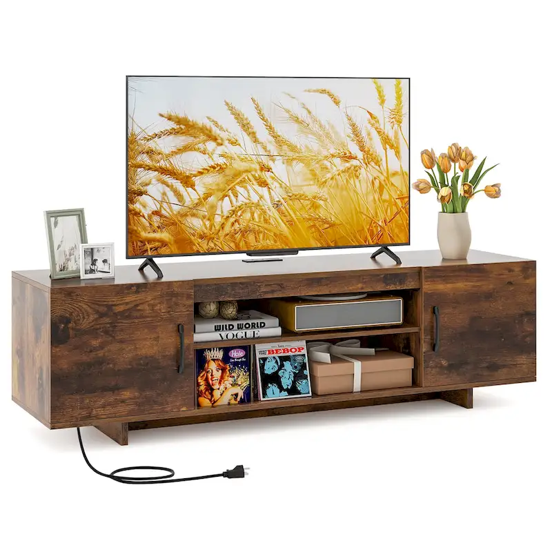 Costway TV Stand for 70 TVs Modern Entertain Center with Power Outlet - See Details