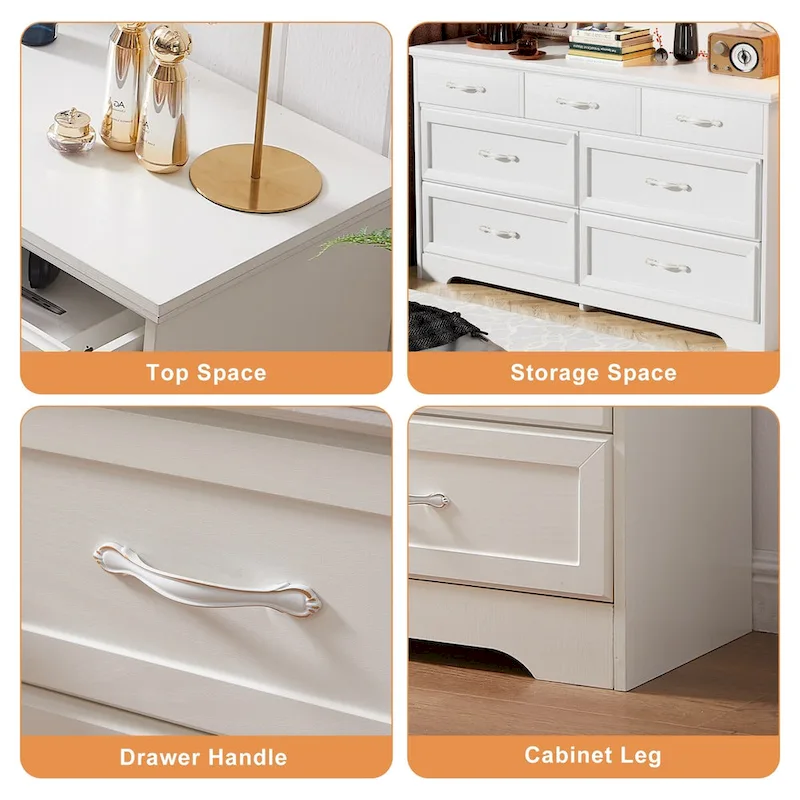 Modern 7 Drawers Dresser