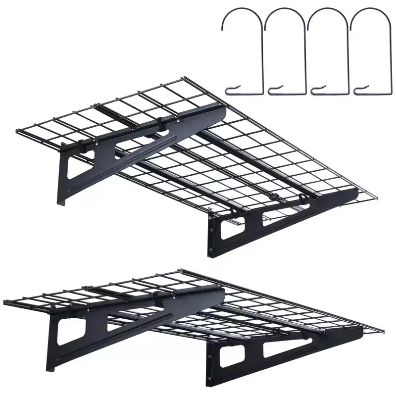 VEVOR Garage Storage Shelving, 2 Pack, 4 x 2 ft Heavy Duty Garage Shelves Wall Mounted, 500 lbs Load Capacity(Total) Garage Storage Rack