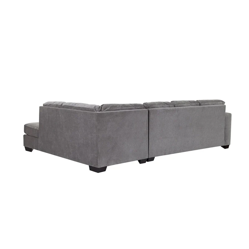 American Furniture Classics Graphite Model A414V6-K2 U Shaped Sectional with 4 Throw Pillows