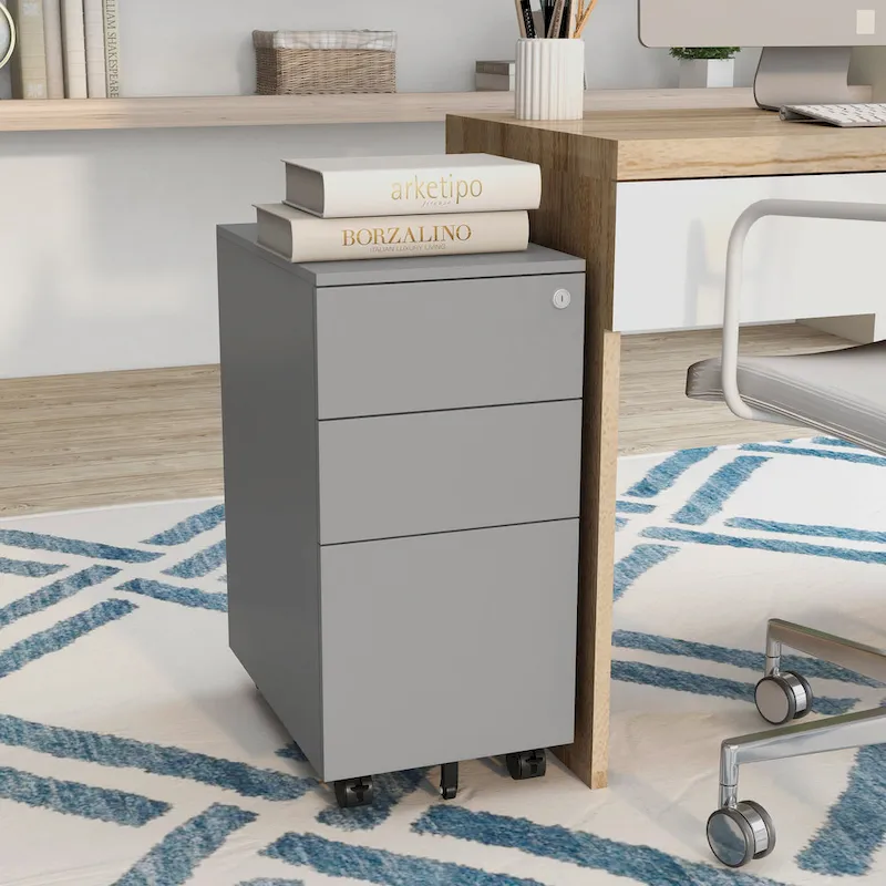 Owen Urban Metal Matte Lockable 3-Drawer Mobile File Cabinet by Furniture of America