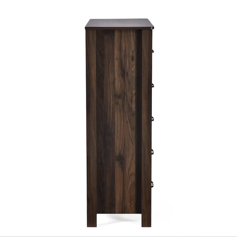 5 Drawer Chest,Sonoma Gray Oak/Walnut