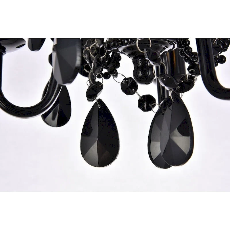 Karter Collection Pendant D9.5 H12.2 Lt:3 Polished Black Finish
