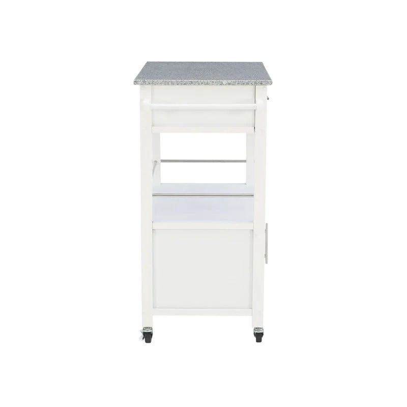 Barbara Rolling Mobile Kitchen Cart with Granite Top
