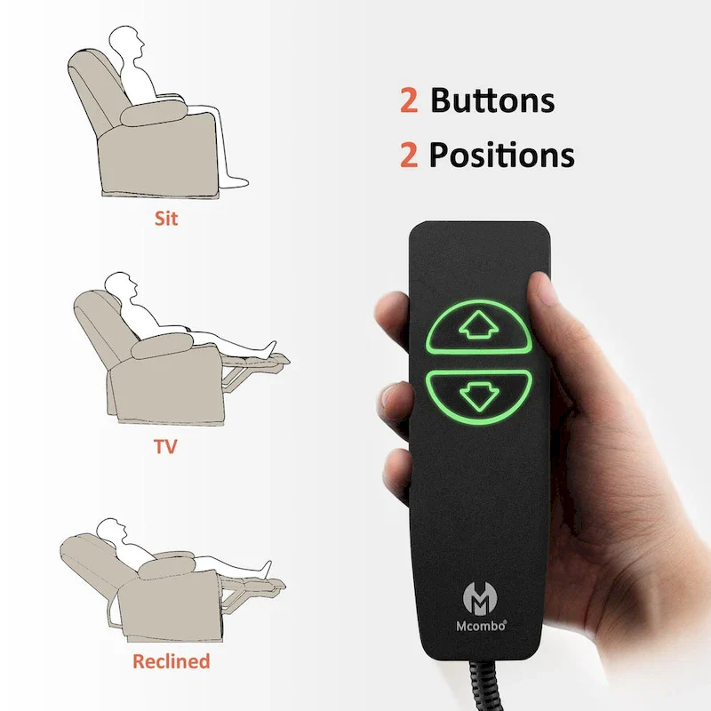 Electric Power Recliner Chair with Heat and Massage, Fabric 6079/PR670