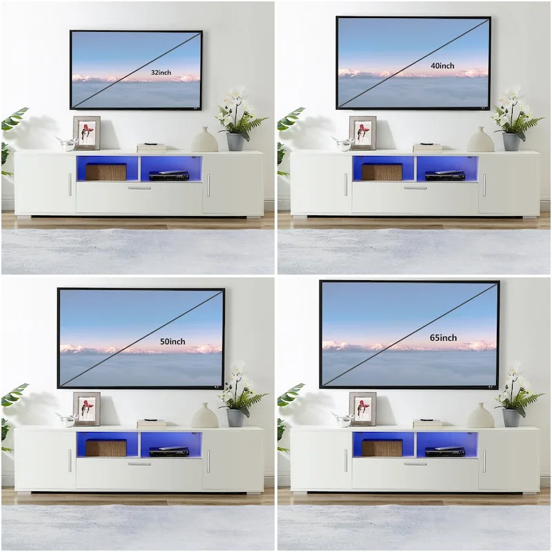 TVstand,TVCabinet,entertainment center TV station,TVconsole,console with LED light belt, light belt can be remote control