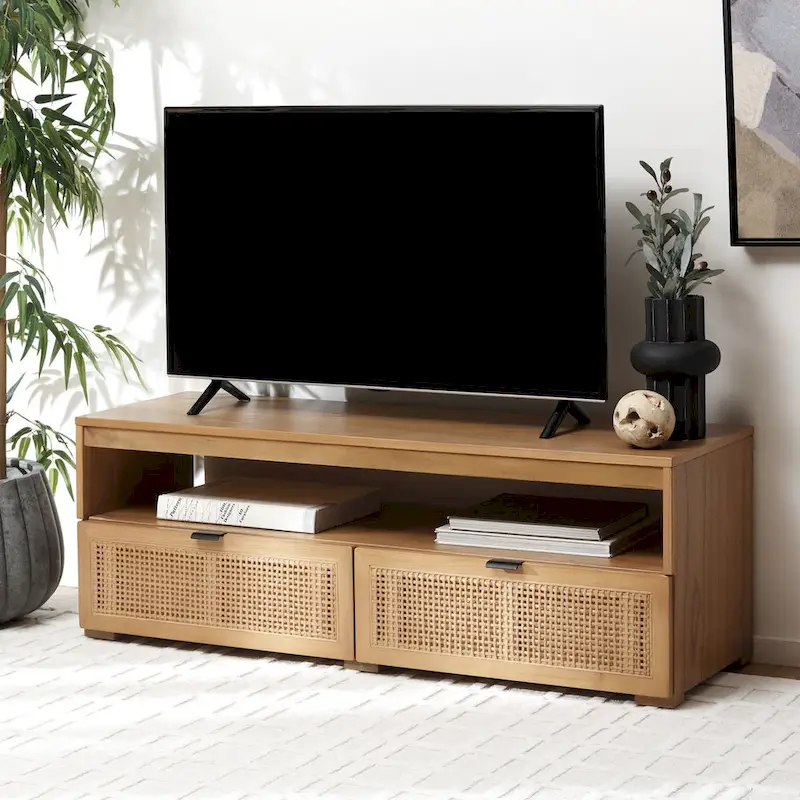 2-Drawer 1-Shelf Entertainment Media Stand, Fits Up To 55