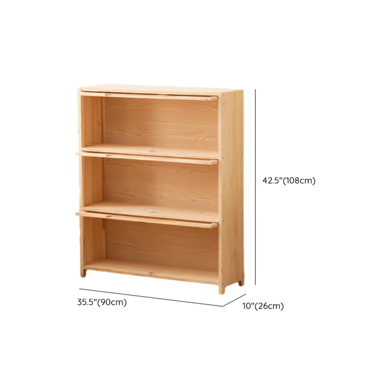 Solid Wood 5-Tier Display Open Shelving Unit Bookcase