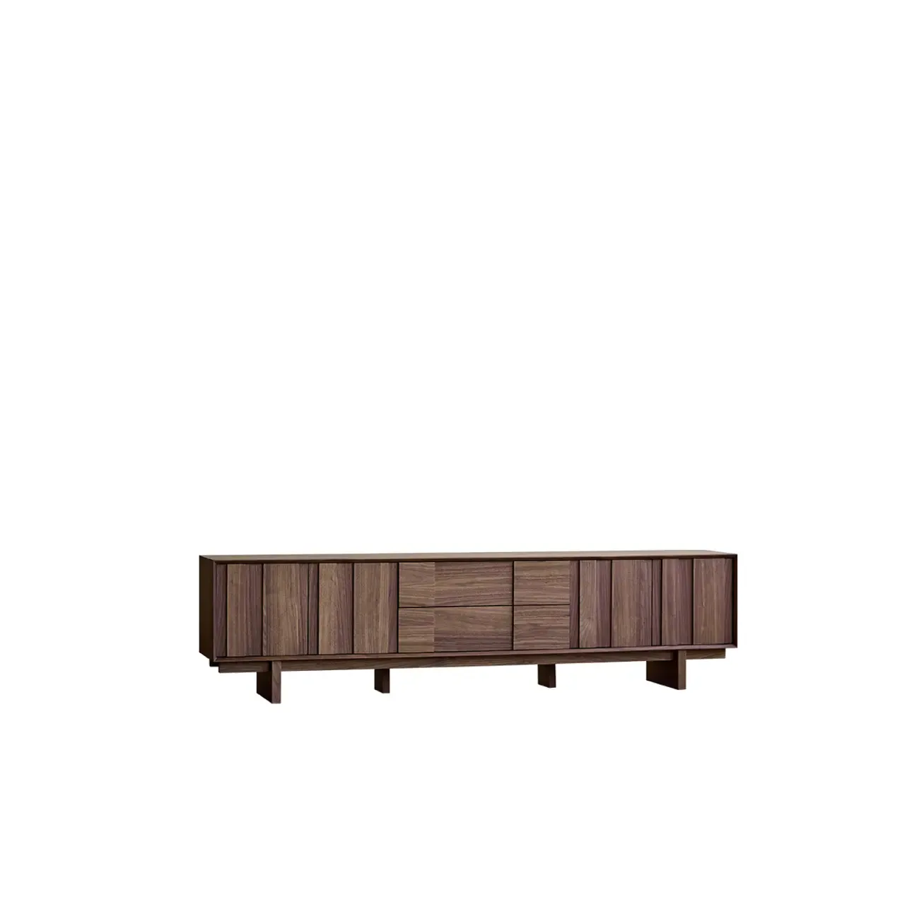 79 Living Room 2-Ter Brown Solid Wood TV Stand with Drawers