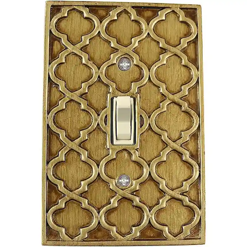 Meriville Moroccan 1 Toggle Wallplate, Single Switch Electrical Cover Plate