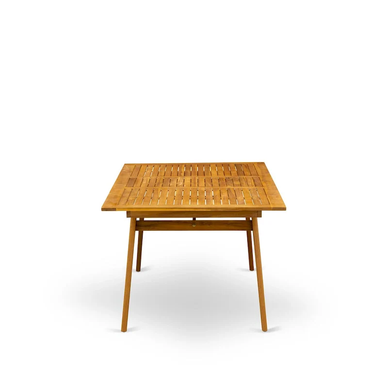 BDETRNA Modern Coffee Table and Rectangular Top with Wood 4 legs - Natural Oil Finish