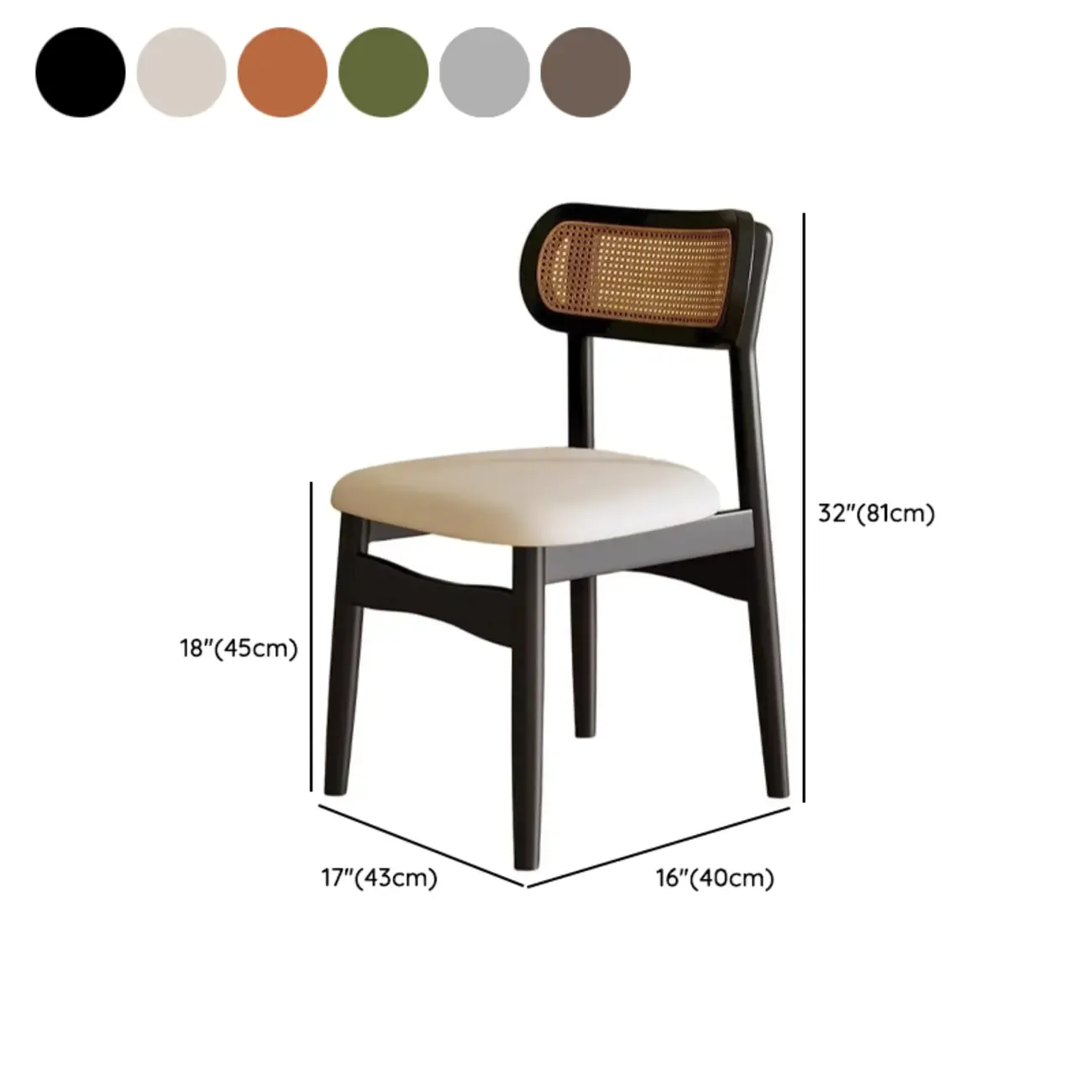 Soft Retro Upholstered Faux Leather Dining Chair