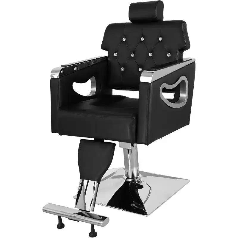 Karl Home Heavy Duty Reclining Barber Chair Salon Chair with Headrest Height Adjustable