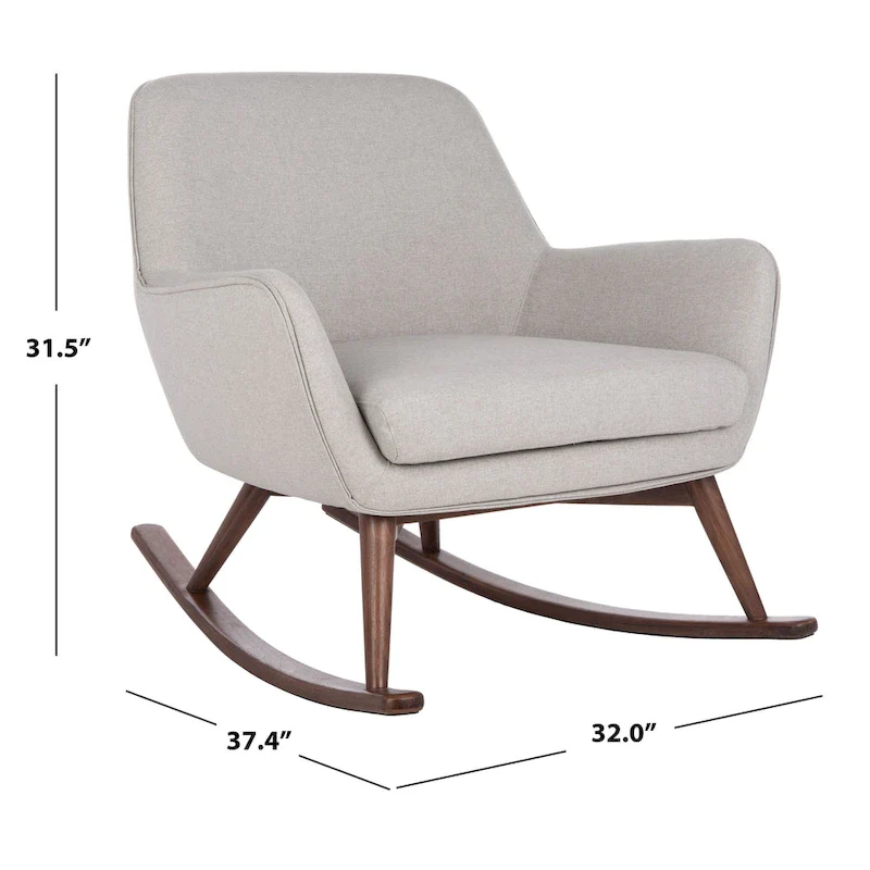 SAFAVIEH Couture Breeda Mid-Century Rocking Chair - 32Wx37Dx32H