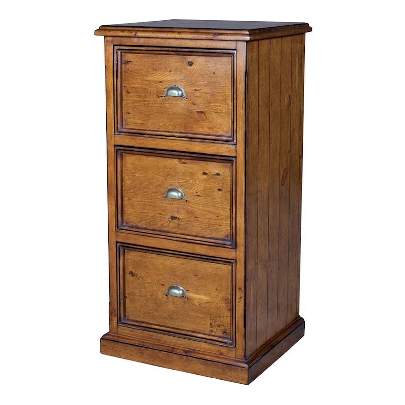 Dexter 23 Wide 3-Drawer Reclaimed Pine File Cabinet