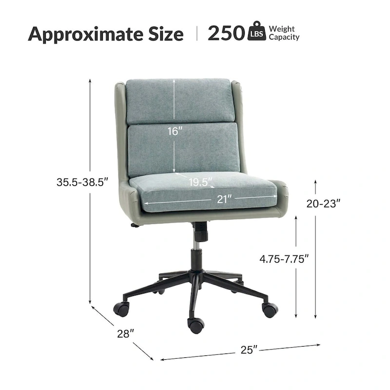 Siegfried Modern Swivel Tilting Office Chair with Removable Soft Upholstery by HULALA HOME