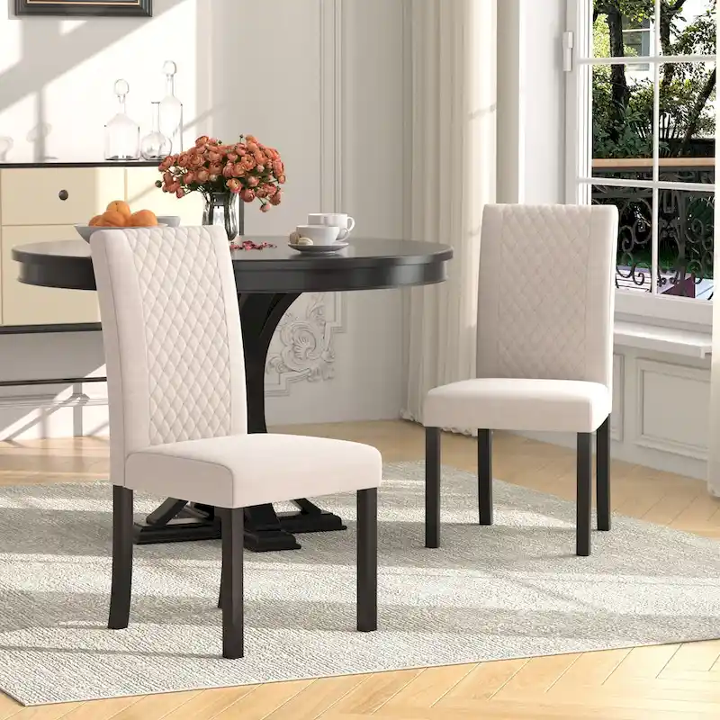Upholstered Dining Chairs Set of 4 Parson Classic Upholstered Dining Chair,Modern 37 Parson Chairs