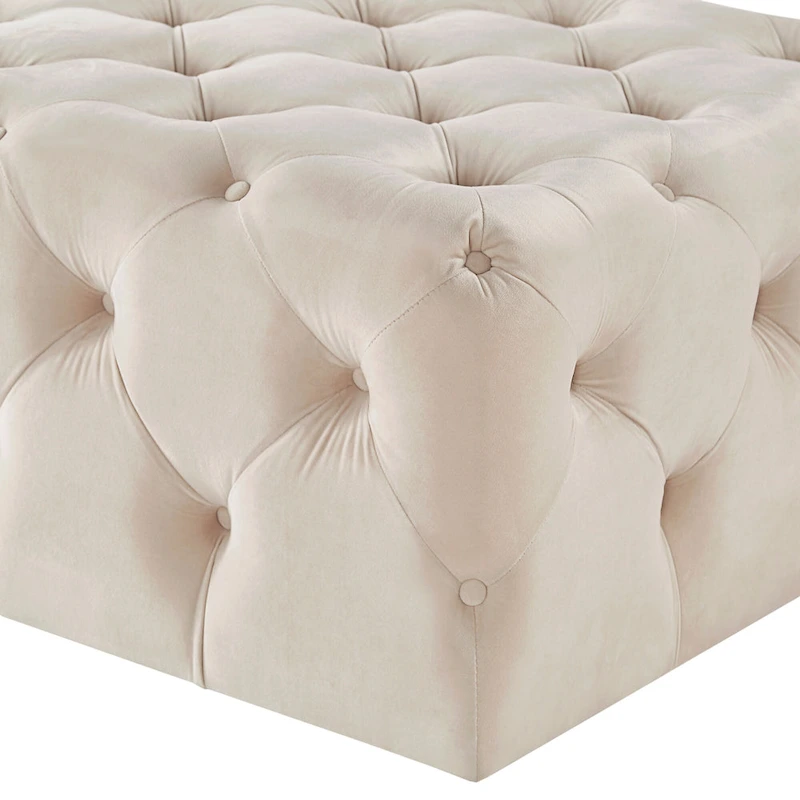Gdansk Rectangular Tufted Ottoman with Casters