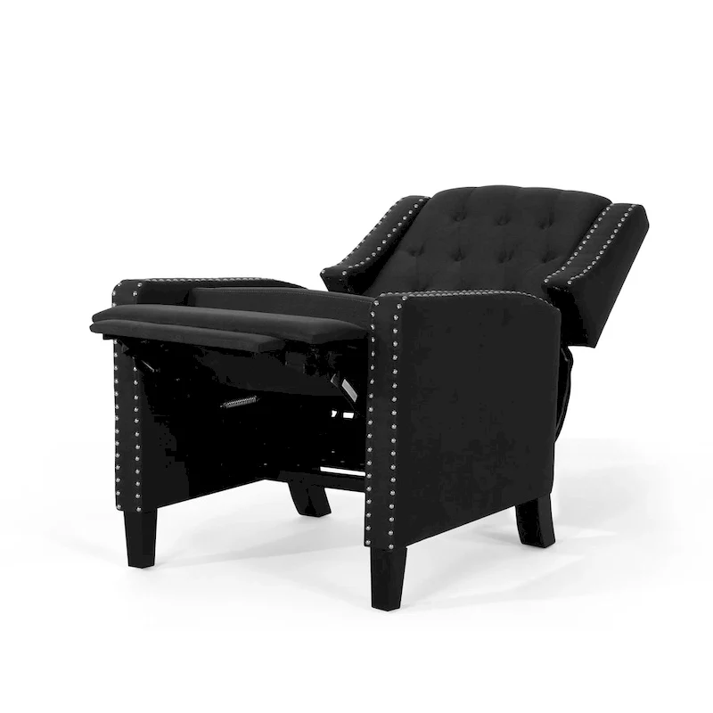 Classic Fabric Push Back Chair, Elegant Recliner for Living Room, Bedroom