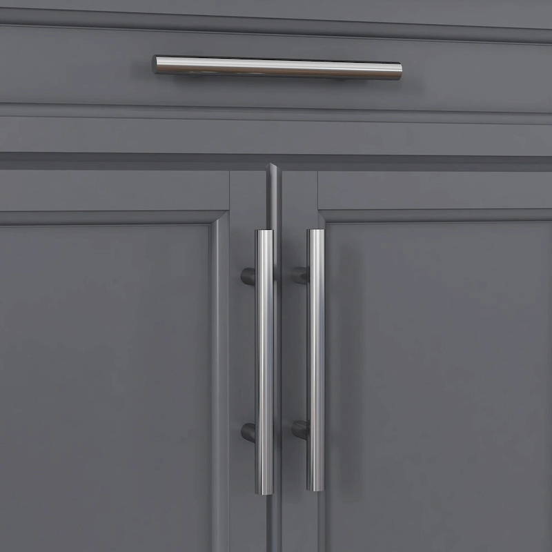 Rolling Kitchen Island on Wheels with Stainless Steel Countertop