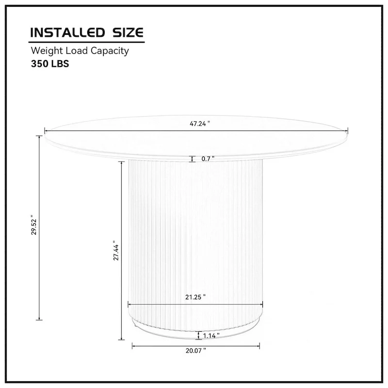 Black Round Dining Table,MDF handcraft Pedestal Dining Room Table