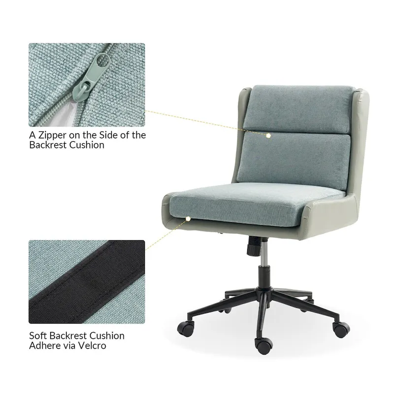 Siegfried Modern Swivel Tilting Office Chair with Removable Soft Upholstery by HULALA HOME