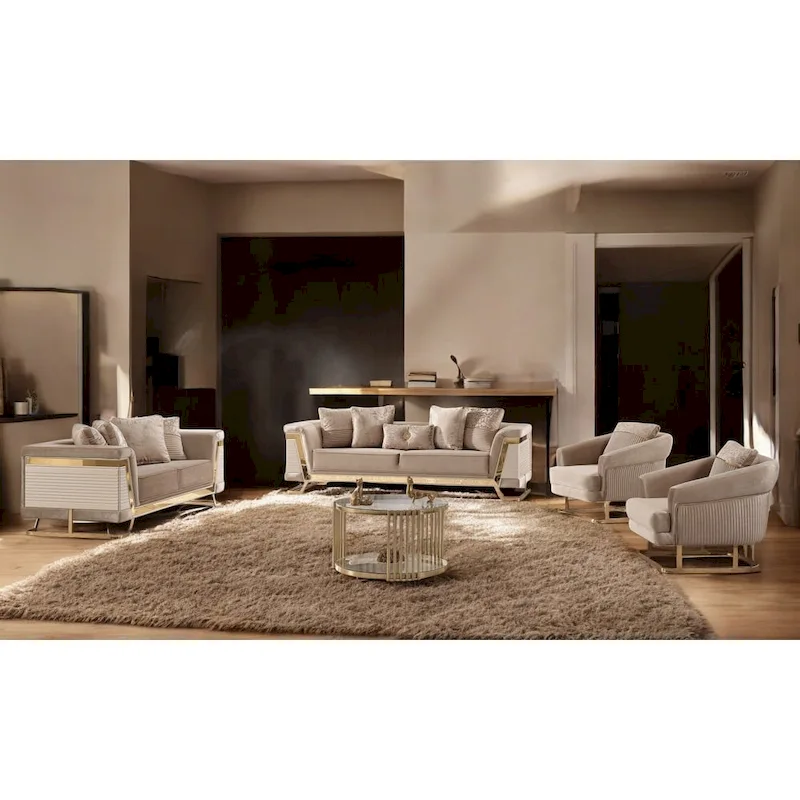 ActiveZen 4 Pieces Living Room Sets 1 Sofa 1 Loveseat 2 Chair