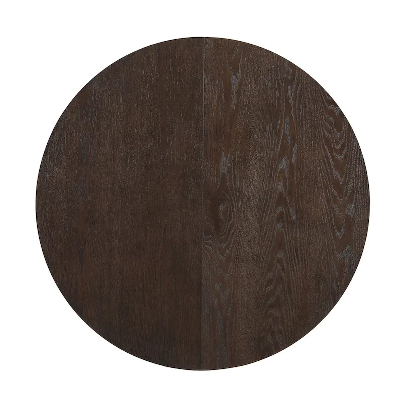 Modern Style 5-Piece Extendable Round Dining Table Set with Removable Leaf and Upholstered Dining Chairs