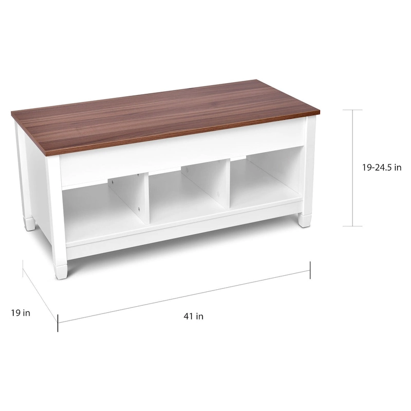 Lift-top Coffee Table with Hidden Compartment