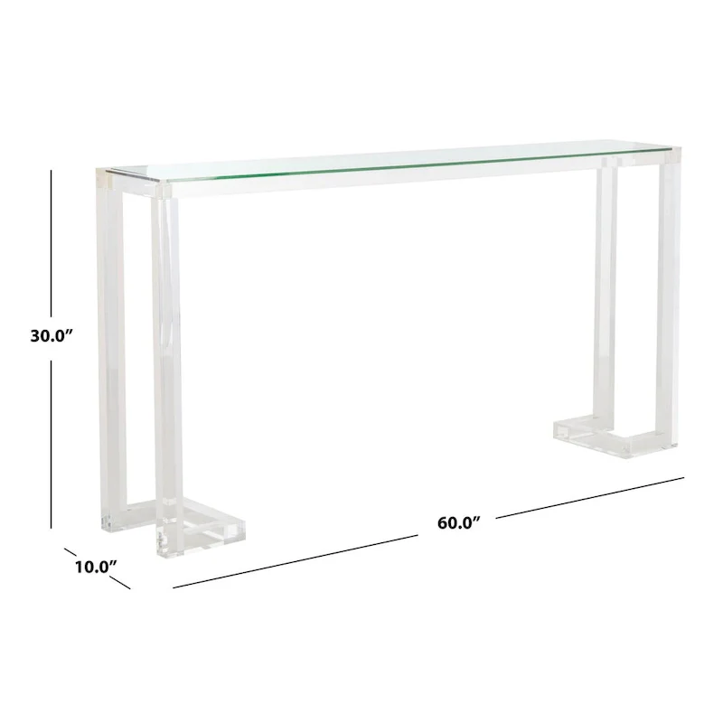 Modern Acrylic Console Table – Clear, 60
