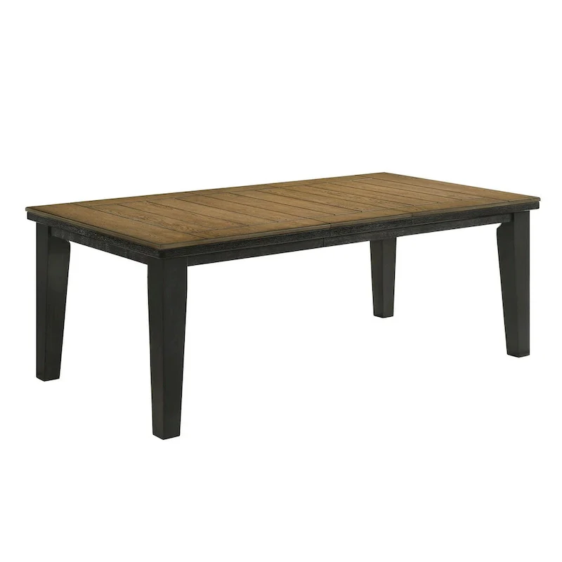 Gray & Brown Extendable Rectangular Dining Table, Seats up to 6
